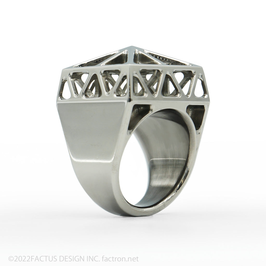 5-Axis Milling Ring Cubebridge Pure Titanium