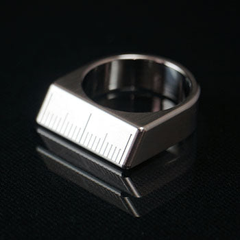 Jewelry Ring "Ruler Ring" Surgical Stainless Steel 316L