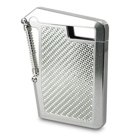Card Case SPRING+ Shiny Silver & Silver Carbon