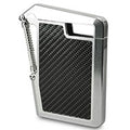 Card Case SPRING+ Shiny Silver & Black Carbon