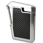 Card Case SPRING+ Shiny Silver & Black Carbon