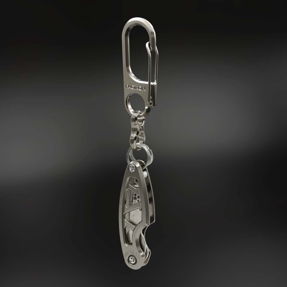 Machined Titanium Carabiner Karabiner K-07 & Key Organizer Titanium Set