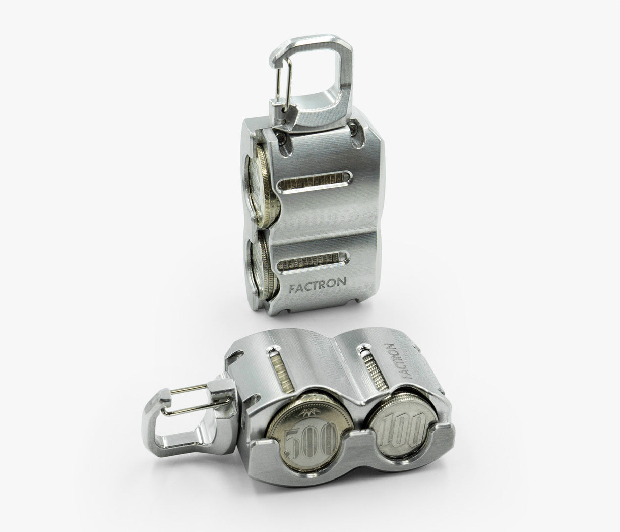 Coin Case Tank 2 double Shiny Silver Duralumin