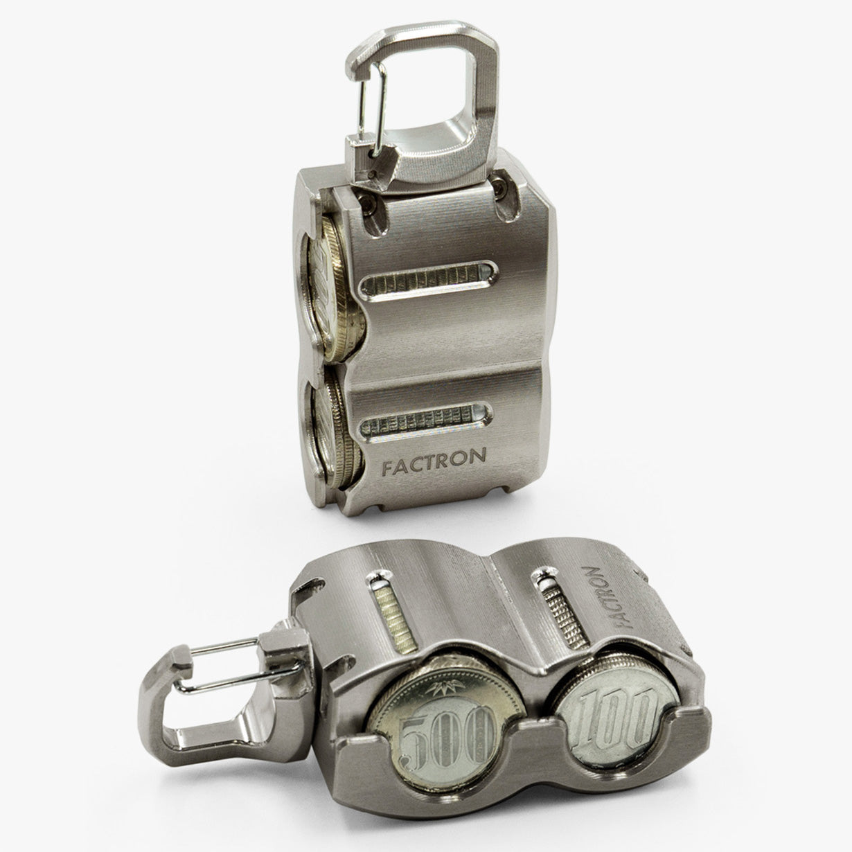 Coin Case Tank 2 double Shiny Silver Special Titanium