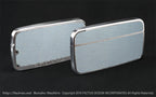 Card Case Cobble+ Shiny Silver x Smoky Blue