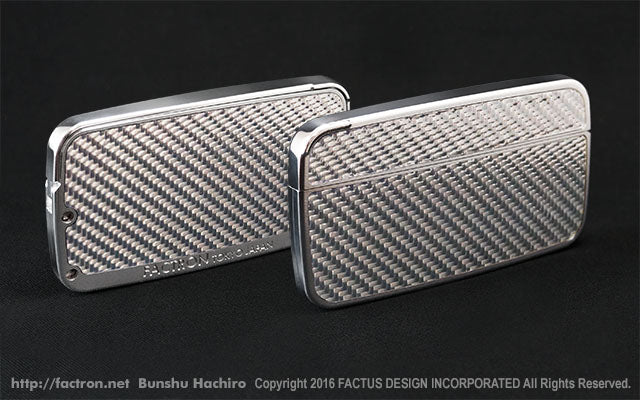 Card Case Cobble+ Shiny Silver x Silver Carbon