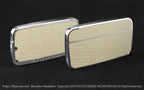 Card Case Cobble+ Shiny Silver x Ivory Croc
