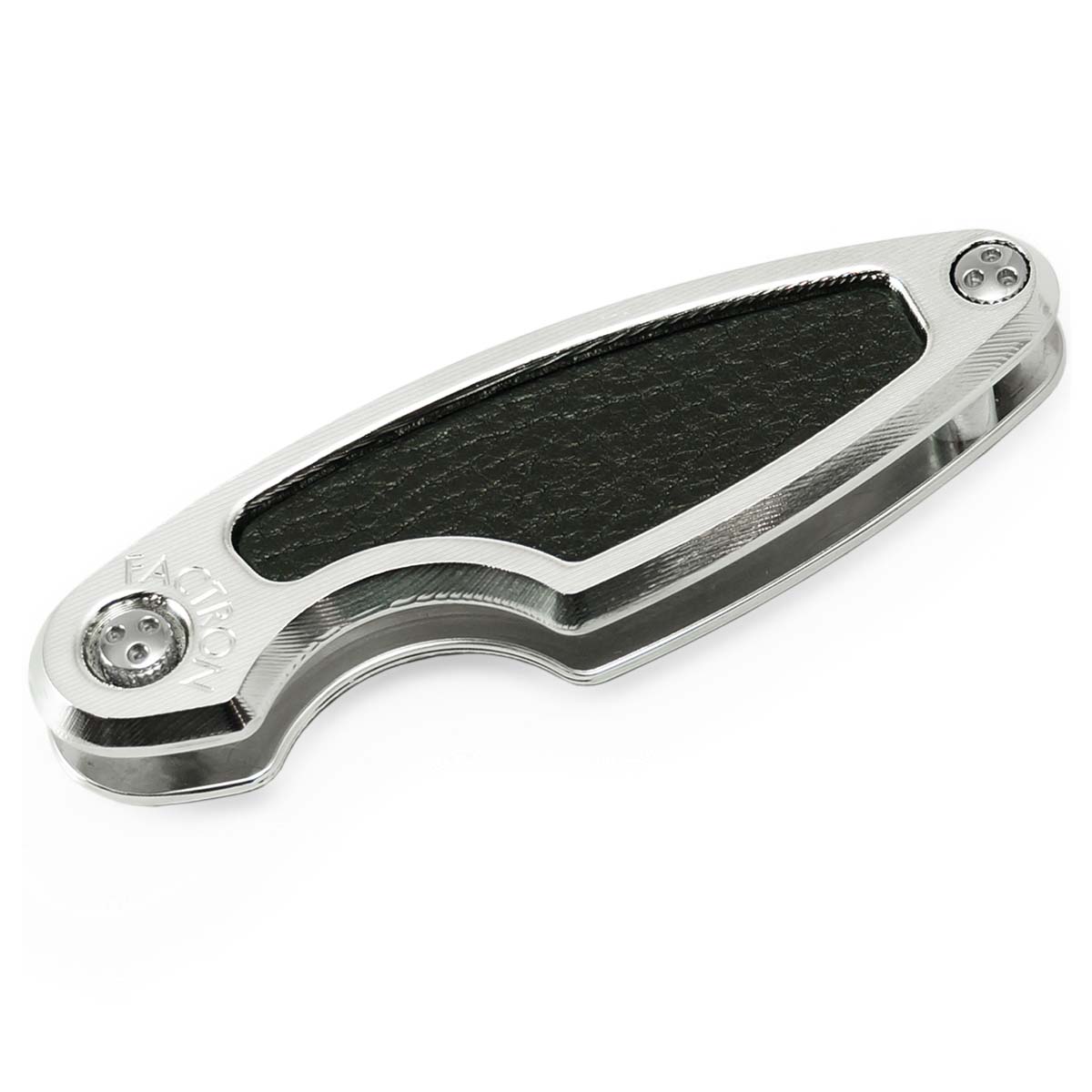 Key Organizer Leaf SP Shiny Silver & Black Leather