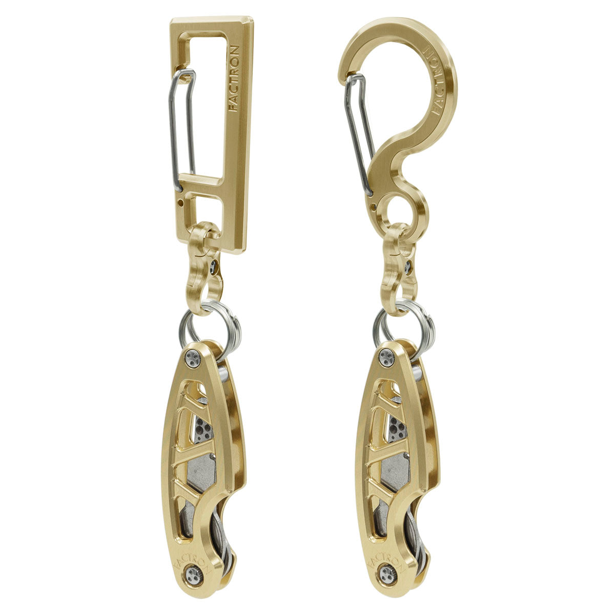 Carabiner K-07 & Key Organizer Leaf Brass Set