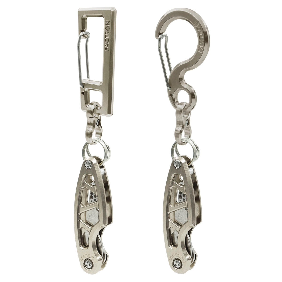 Carabiner K-07 & Key Organizer Leaf Titanium Set